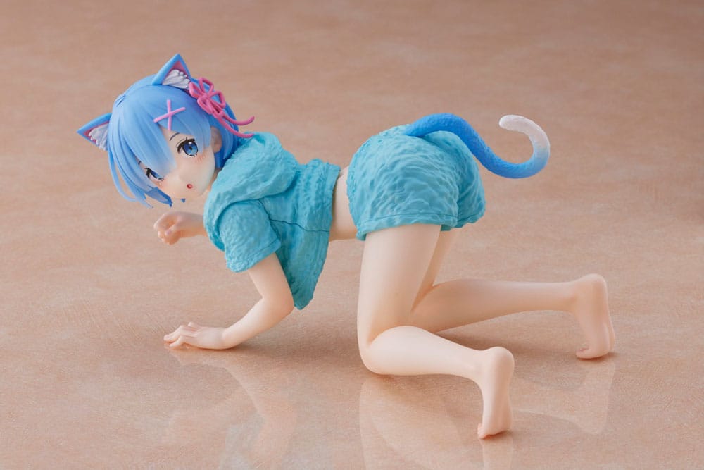 Re:Zero - Starting Life in Another World PVC Statue Rem Cat Roomwear Version - Severely damaged packaging