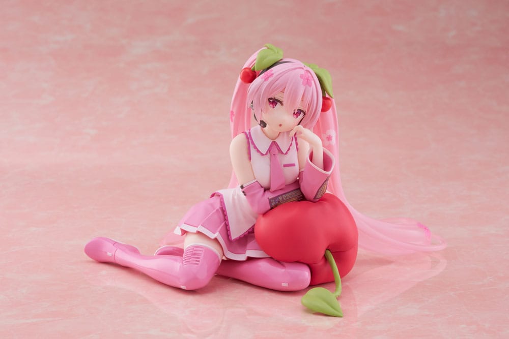 Hatsune Miku PVC Statue Desktop Cute Figure Sakura Miku Cherry Cushion Ver. 13 cm