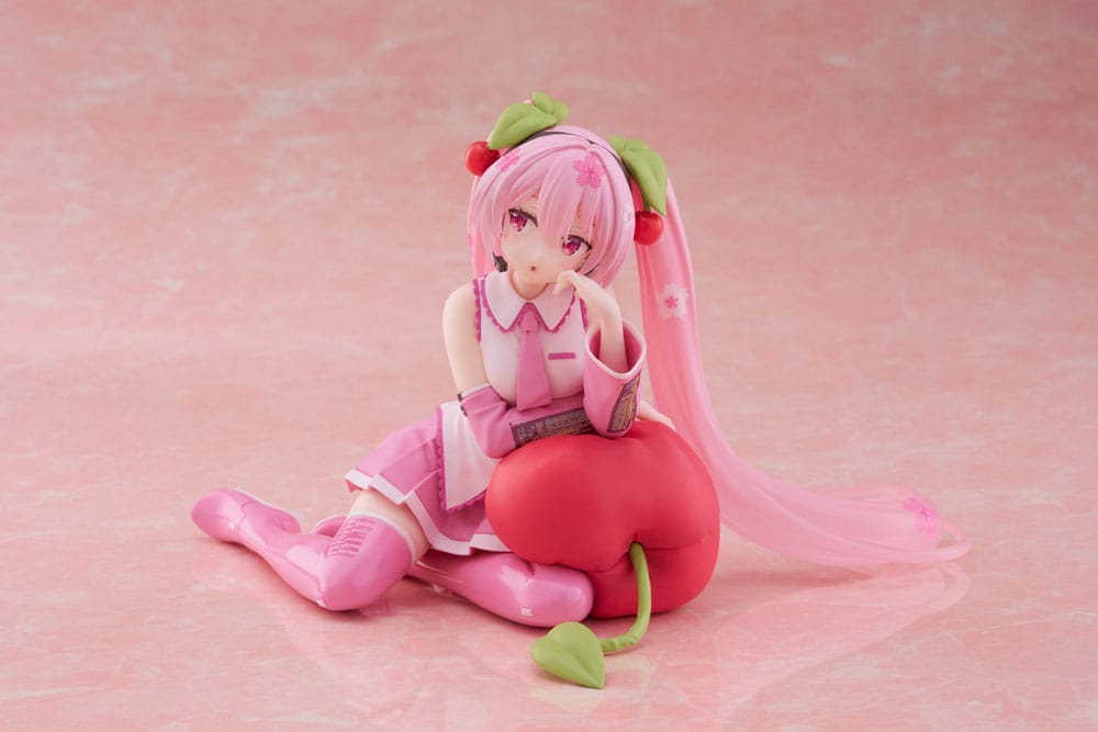 Hatsune Miku PVC Statue Desktop Cute Figure Sakura Miku Cherry Cushion Ver. 13 cm