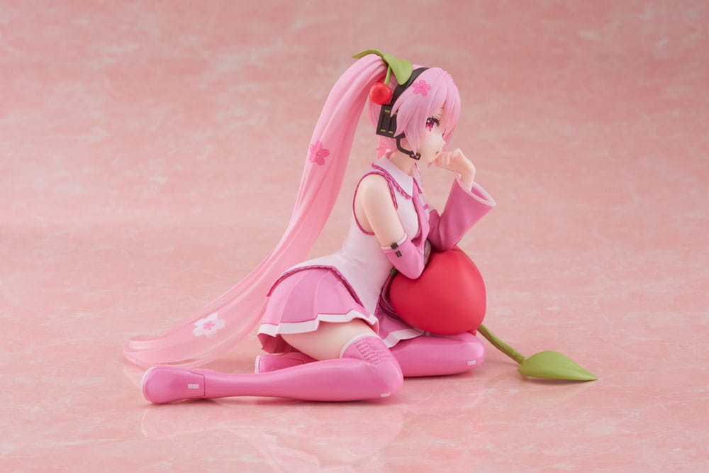 Hatsune Miku PVC Statue Desktop Cute Figure Sakura Miku Cherry Cushion Ver. 13 cm