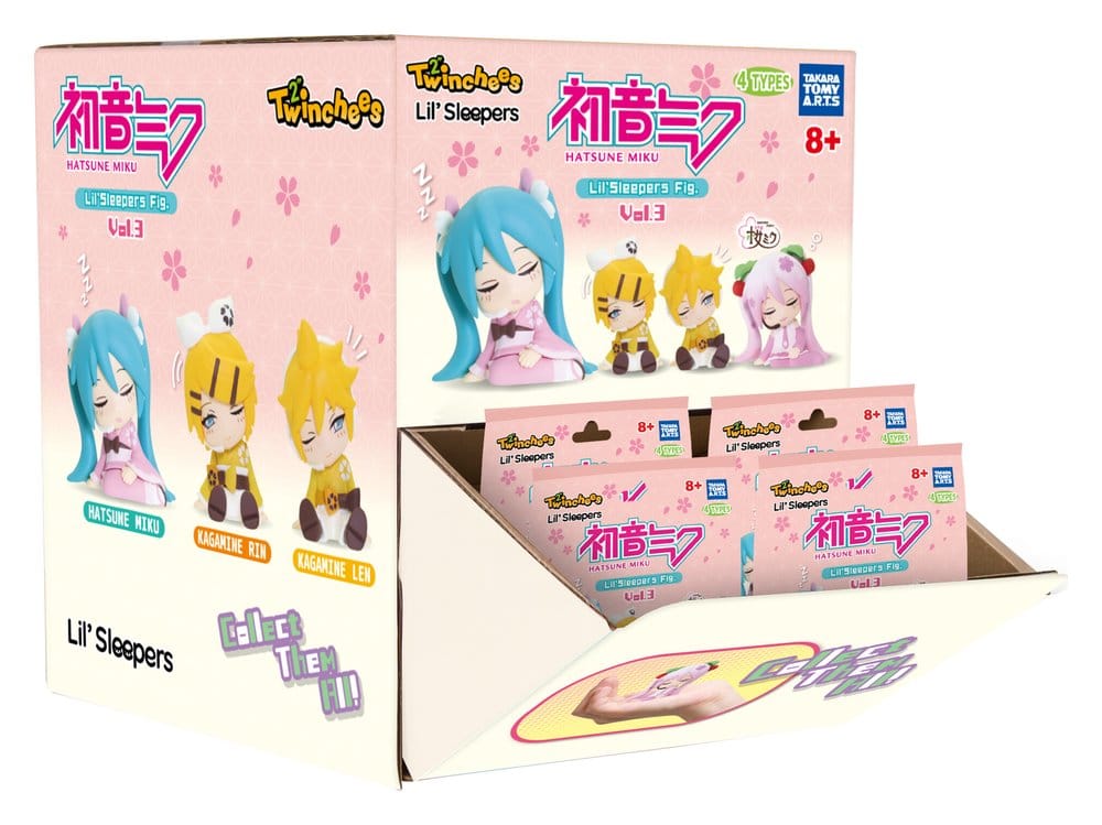 Hatsune Miku Twinchees Mini Figures Lil' Sleepers Wave 3 5 cm Blind Pack Display (24)