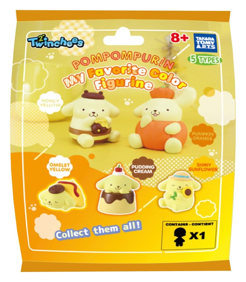 Sanrio Twinchees Mini Figures Pompompurin My Fav Color 5 cm Blind Pack
