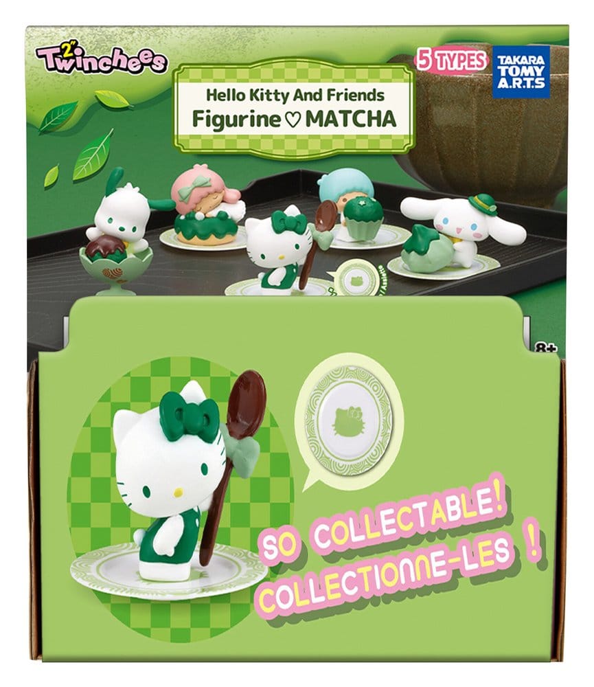 Sanrio Twinchees Mini Figures Hello Kitty & Friends I Love Matcha 5 cm Blind Pack Display (24)
