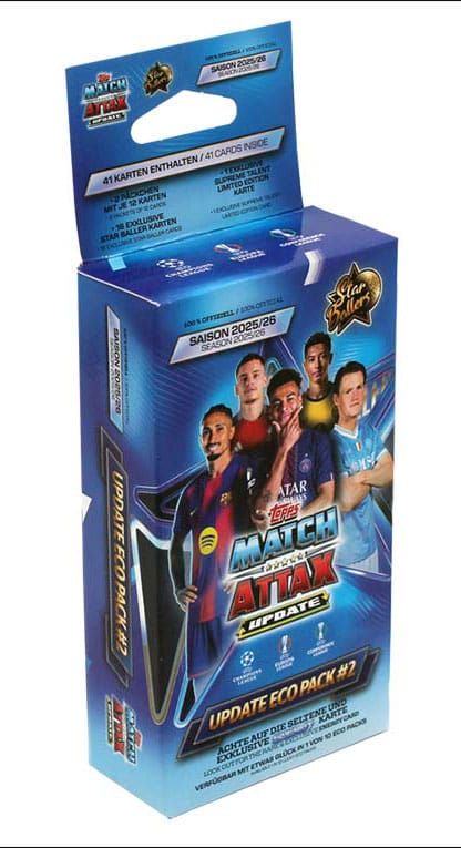 UEFA Champions League Match Attax Trading Cards 2025/26 Mega Multipack Update Star Ballers *German Version*