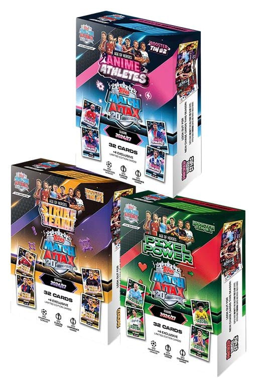 UEFA Club Competition Match Attax 2026/27 Trading Cards Age of Heroes Mini Tin