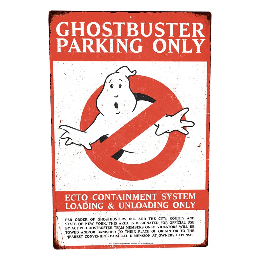Ghostbusters Metal Sign Parking