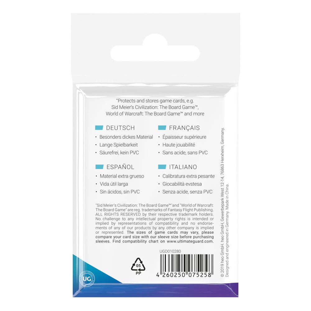 Ultimate Guard Premium Soft Sleeves for Board Game Cards Mini American (50)