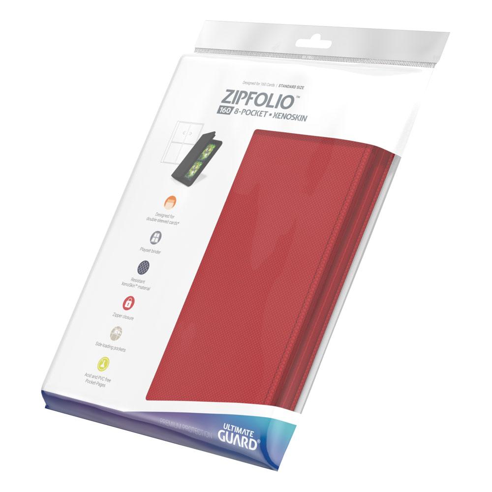 Ultimate Guard Zipfolio 160 – 8-Pocket XenoSkin Rot