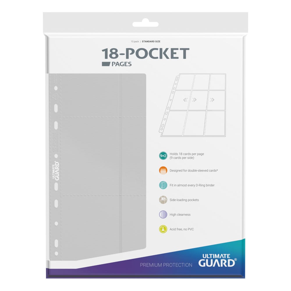 Ultimate Guard 18-Pocket-Seiten, seitlich einladbar, Weiß (10)