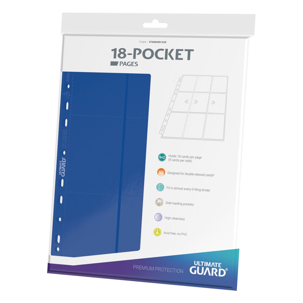 Ultimate Guard 18-Pocket-Seiten, seitlich einladbar, Blau (10)