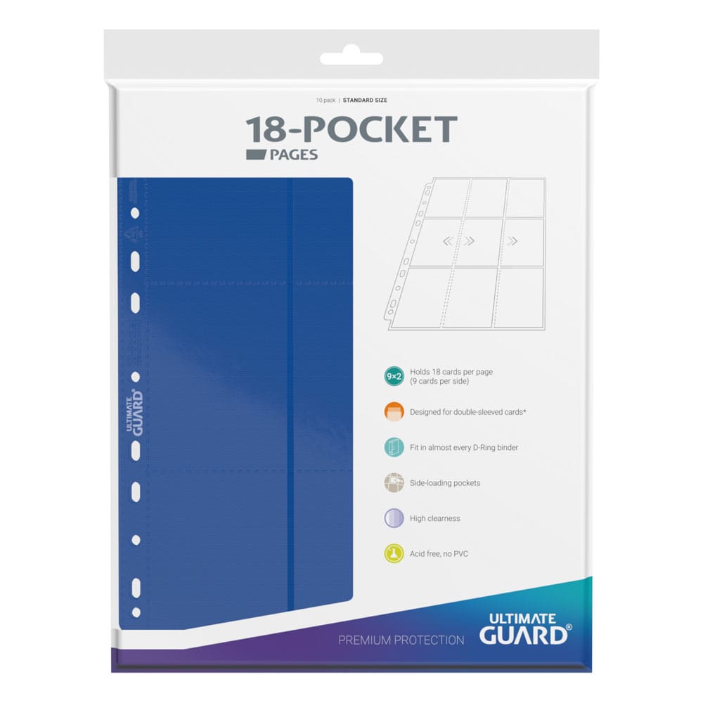 Ultimate Guard 18-Pocket-Seiten, seitlich einladbar, Blau (10)
