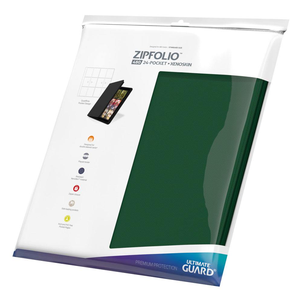 Ultimate Guard Zipfolio 480 - 24-Pocket XenoSkin (Quadrow) - Green