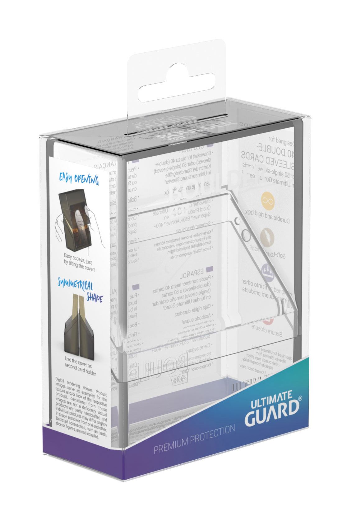 Ultimate Guard Boulder Deck Case 40+ Standardgröße, transparent