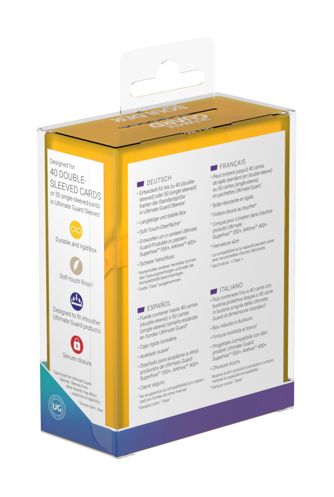 Ultimate Guard Boulder Deck Case 40+ Standardgröße Bernstein