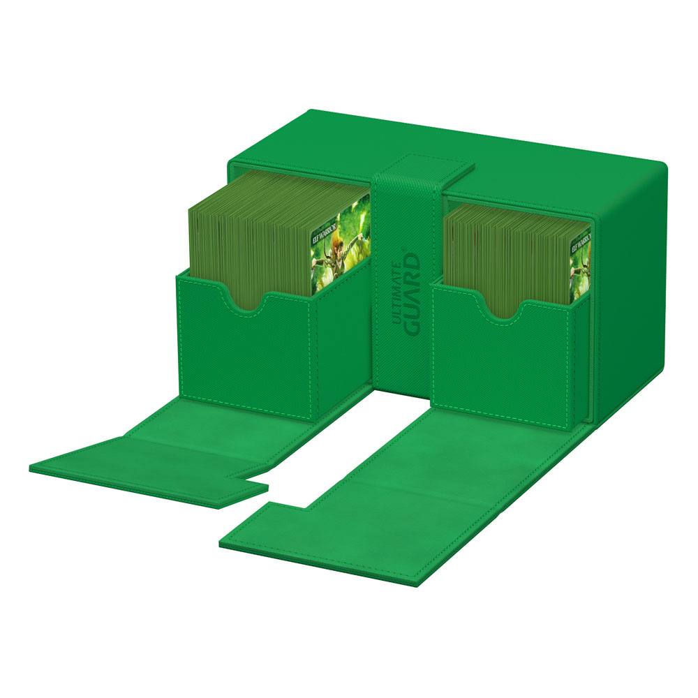 Ultimate Guard Twin Flip`n`Tray 200+ XenoSkin Monocolor Grün