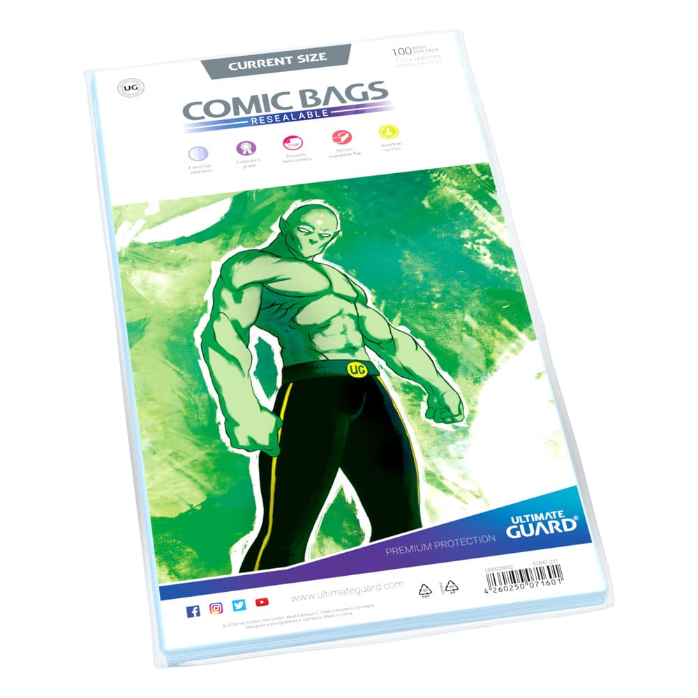 Ultimate Guard Comic-Taschen, wiederverschließbar, aktuelle Größe (100)