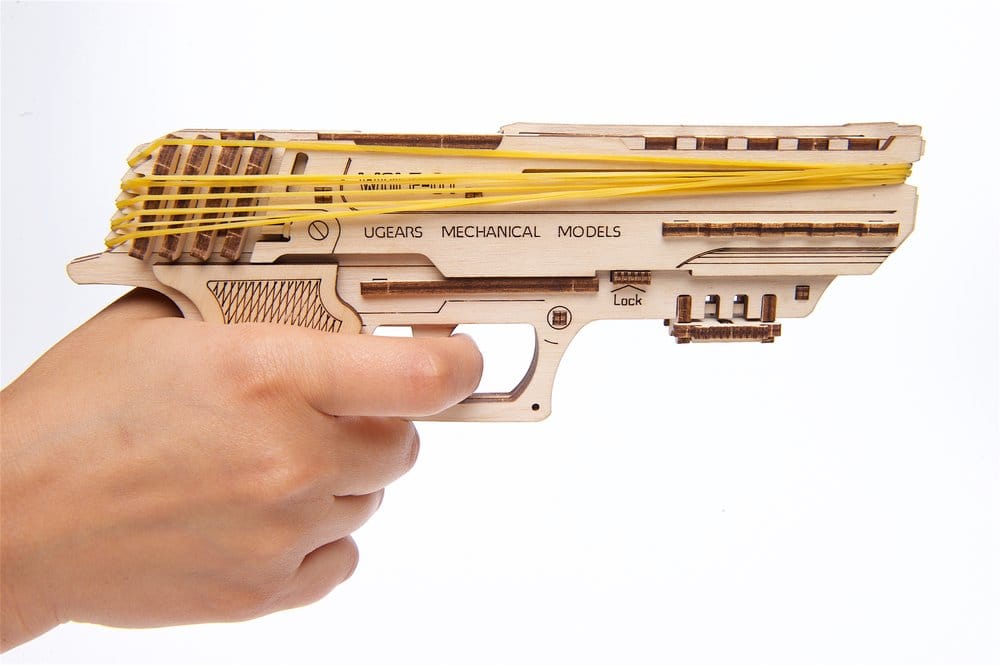 Ugears 3D Wooden Puzzle Wolf-01 Handgun