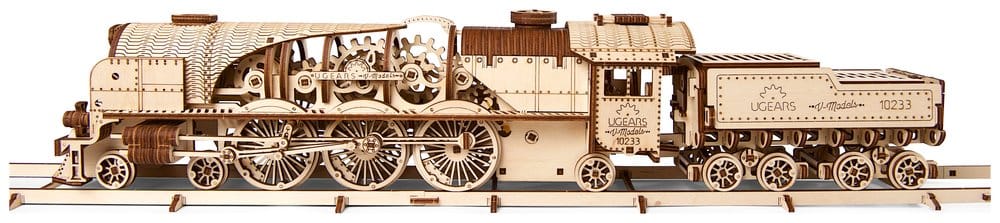 Ugears 3D Wooden Puzzle V-Express Steam Train with Tender
