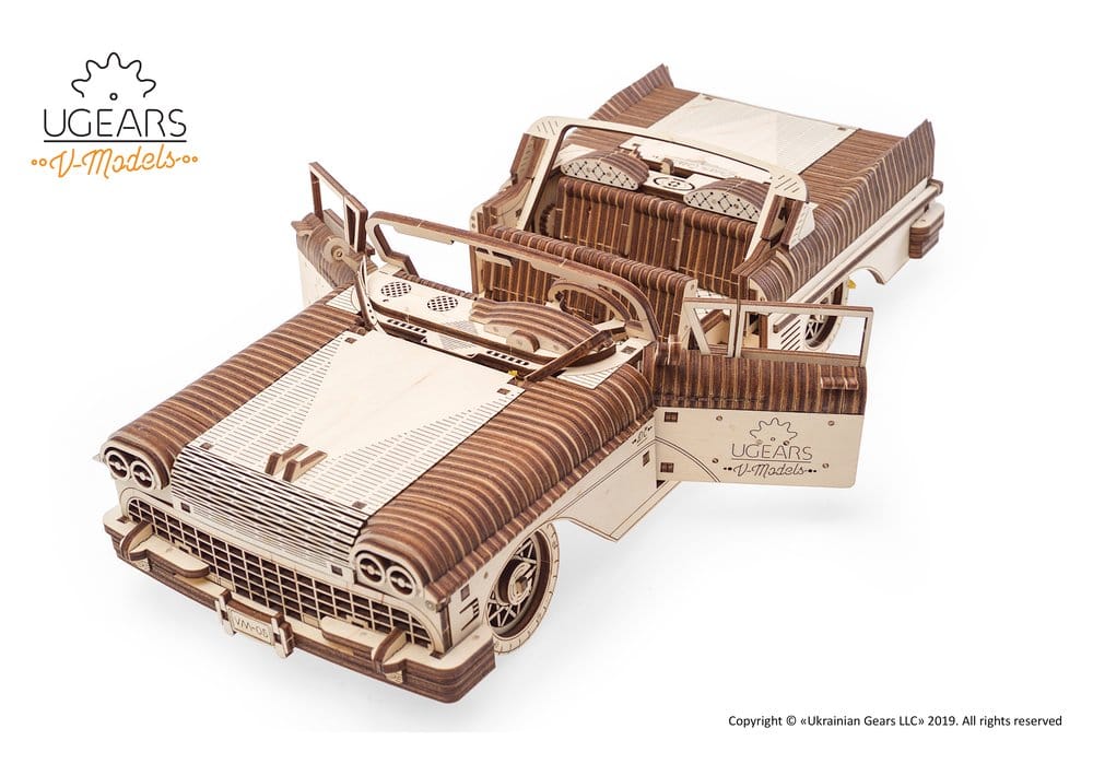 Ugears 3D Wooden Puzzle Dream Cabriolet VM-05