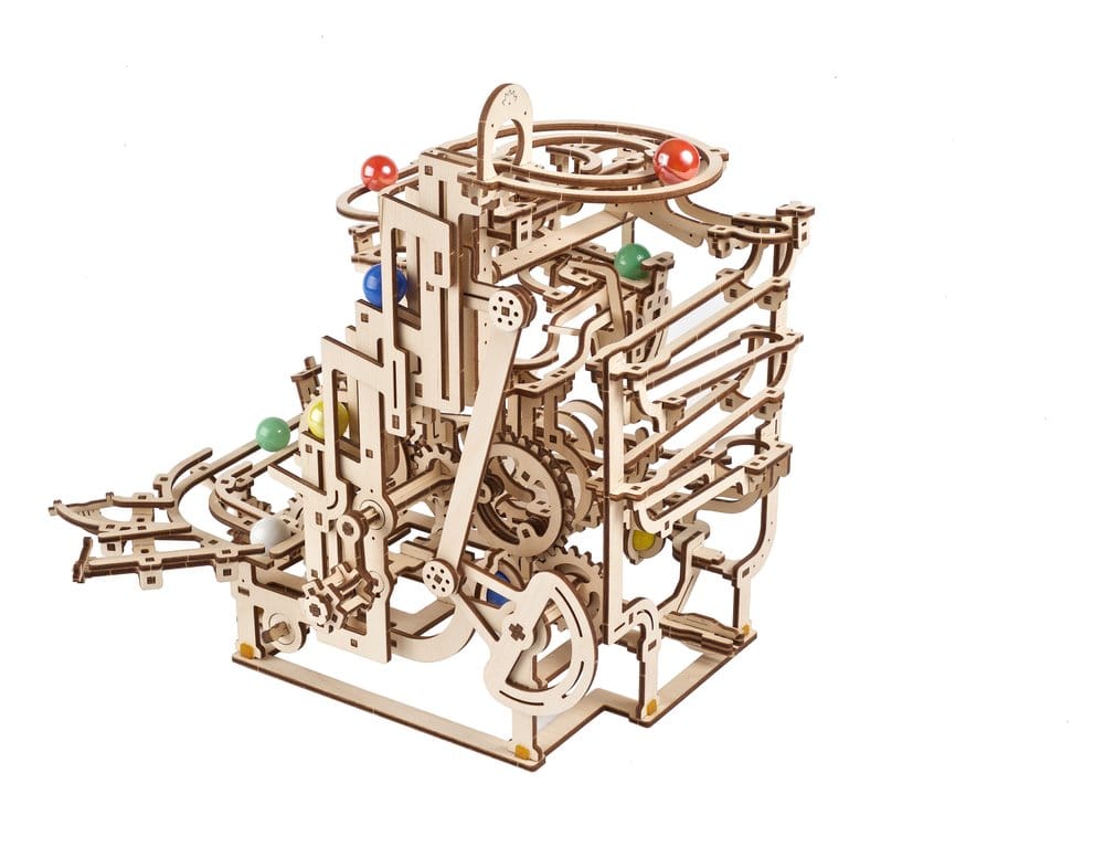 Ugears 3D Wooden Puzzle Marble Run Tiered Hoist