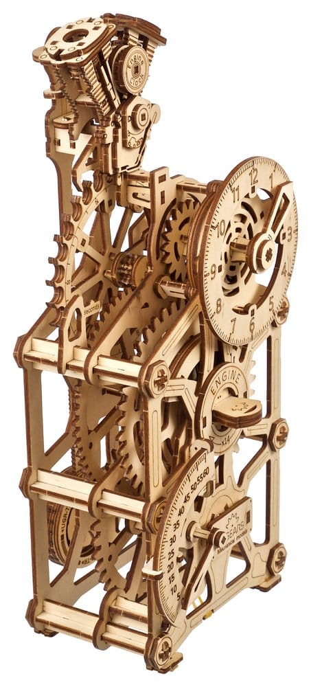 Ugears 3D Wooden Puzzle Engine Clock