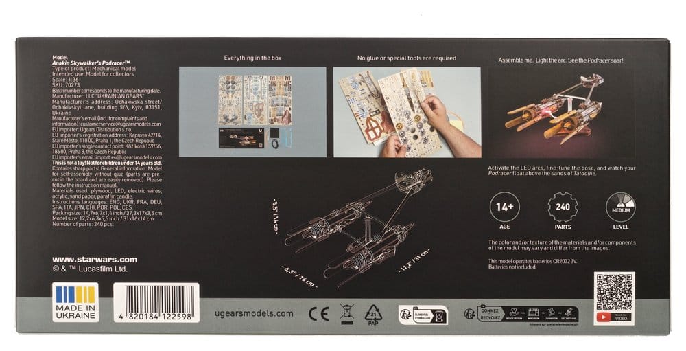 Star Wars 3D Wooden Puzzle Anakin Skywalker's Podracer