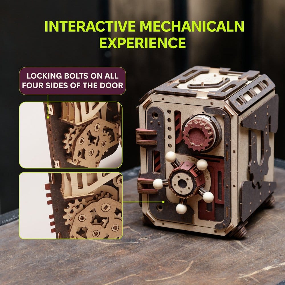 Ugears 3D Wooden Model Kit Safe Too 17 cm