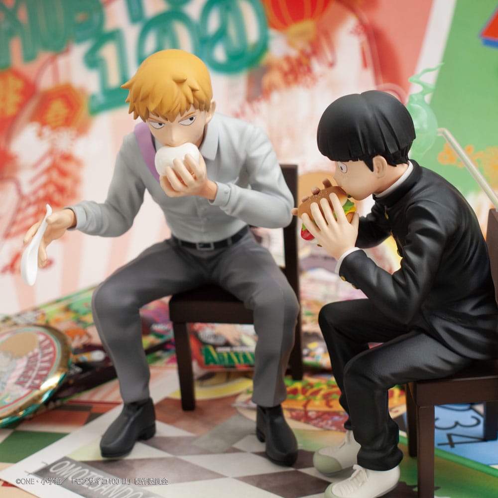 Mob Psycho 100 III x Bunbougu Cafe 2022 PVC Statue Arataka Reigen 14 cm