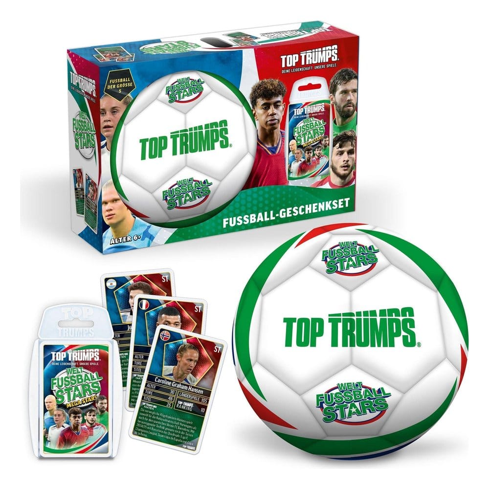 World Football Stars Top Trumps Gift Set with Football *German Version*