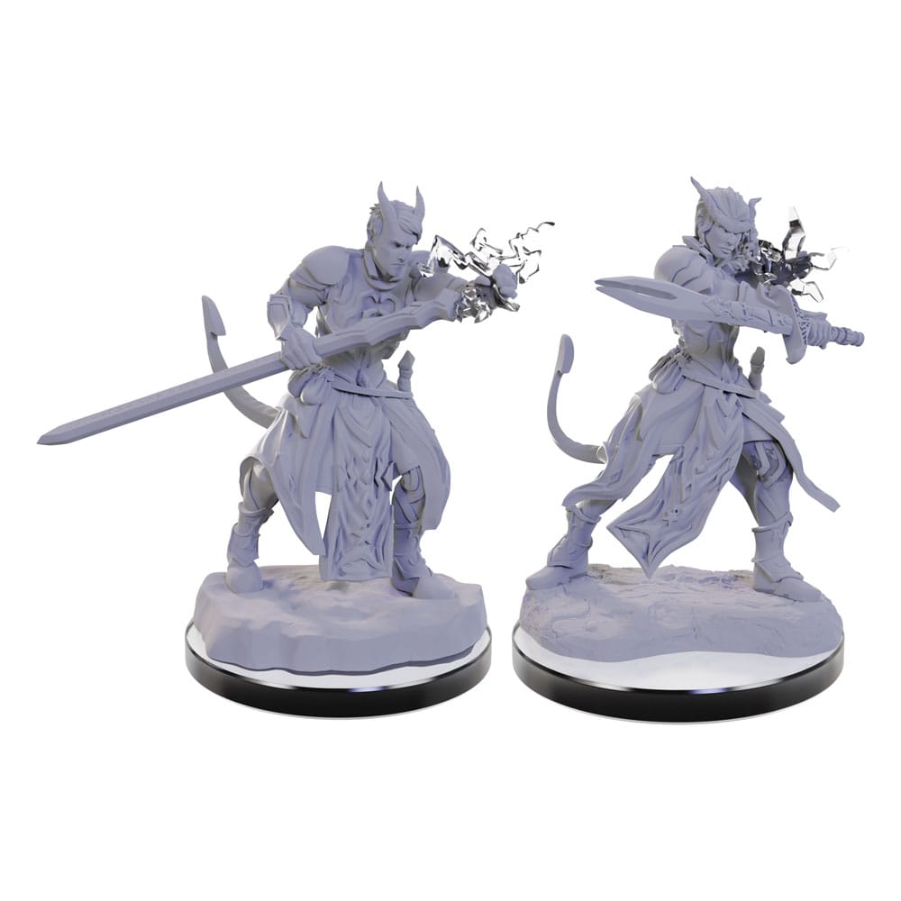 D&D Nolzur's Marvelous Miniatures miniature Unpainted Tiefling Warlocks