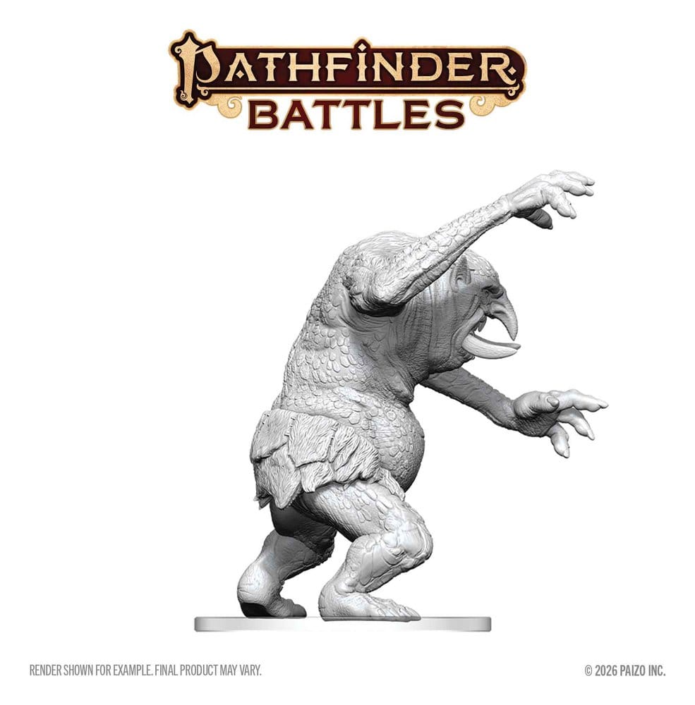 Pathfinder Battles Deep Cuts Unpainted Miniature Forest Troll 15 cm