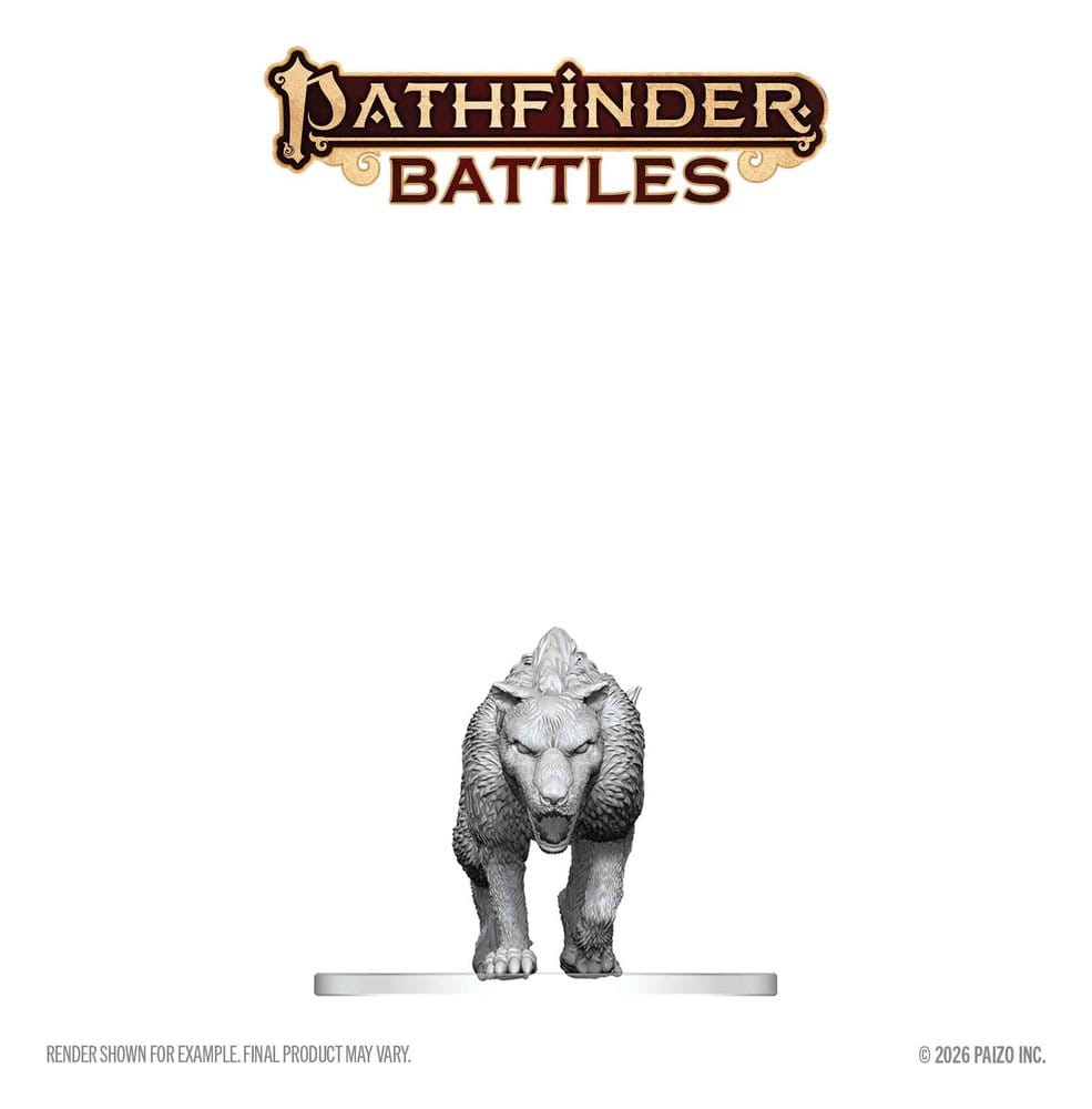 Pathfinder Battles Deep Cuts Unpainted Miniature Hyaenodon 13 cm