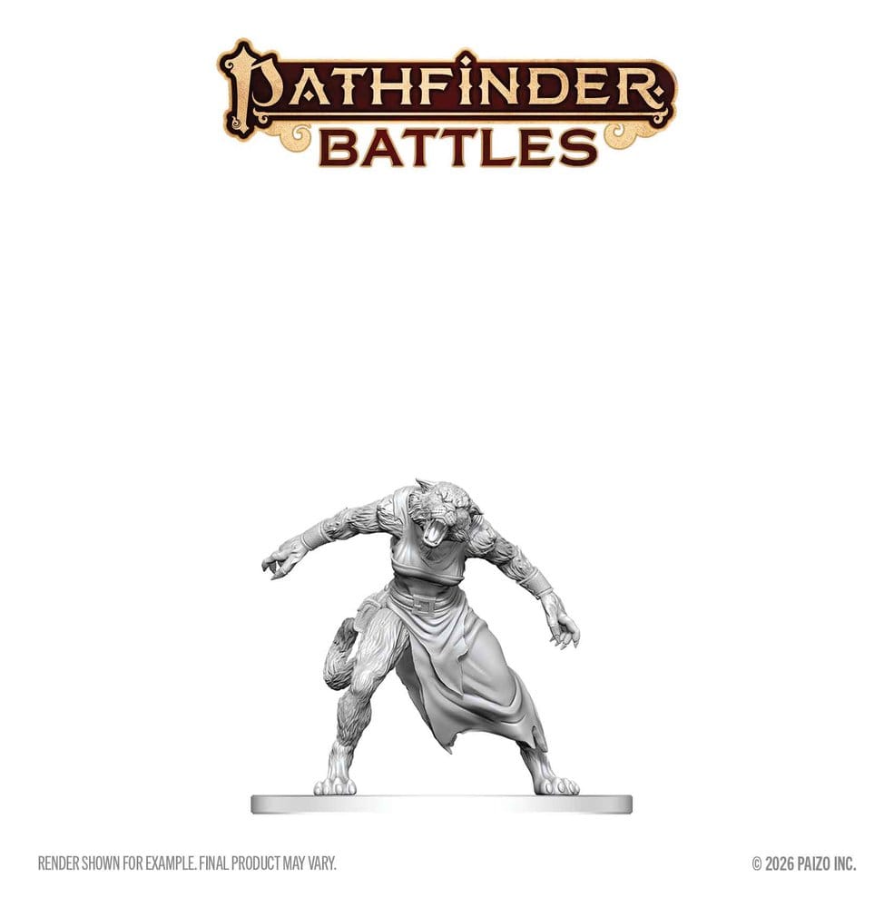 Pathfinder Battles Deep Cuts Unpainted Miniature Weretiger 13 cm
