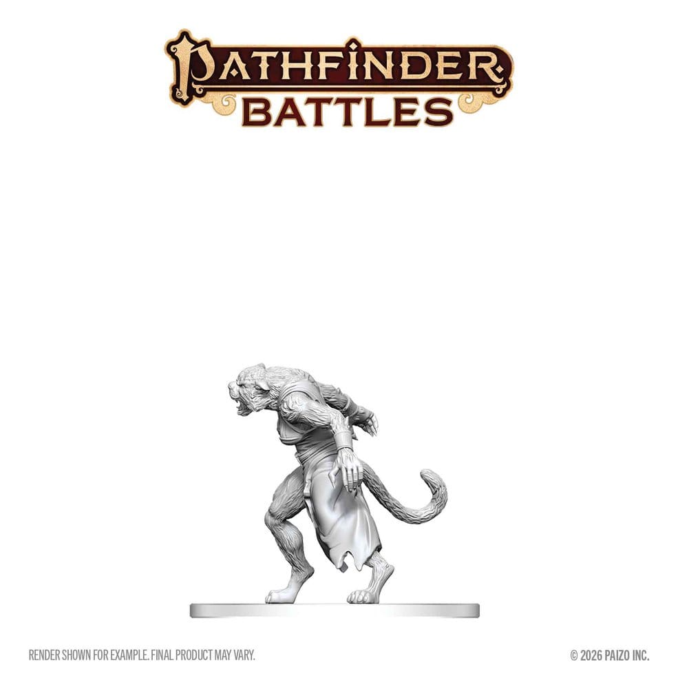 Pathfinder Battles Deep Cuts Unpainted Miniature Weretiger 13 cm