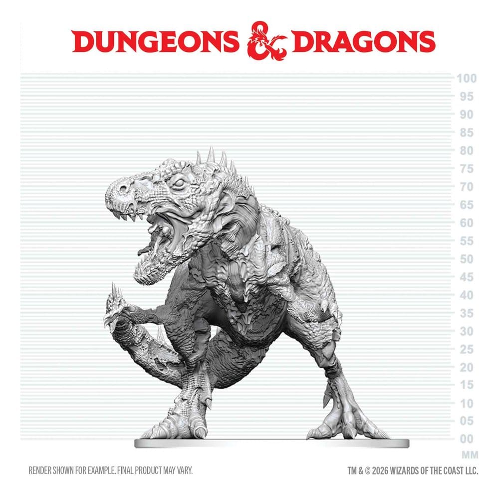 Dungeons & Dragons Nolzur's Marvelous Miniatures Unpainted Miniature Tyrannosaurus Zombie 20 cm