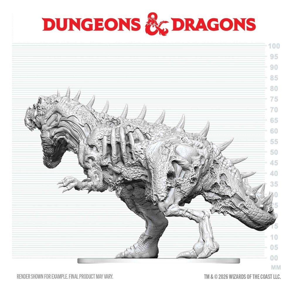 Dungeons & Dragons Nolzur's Marvelous Miniatures Unpainted Miniature Tyrannosaurus Zombie 20 cm