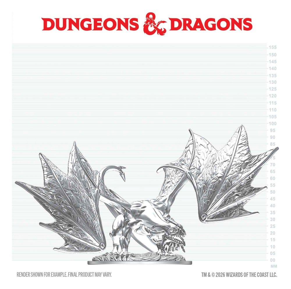 Dungeons & Dragons Nolzur's Marvelous Miniatures Unpainted Miniature Young Sapphire Dragon 20 cm