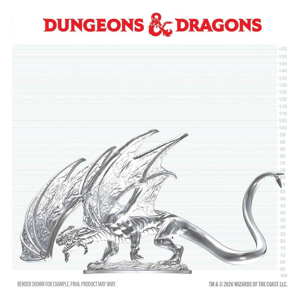 Dungeons & Dragons Nolzur's Marvelous Miniatures Unpainted Miniature Young Sapphire Dragon 20 cm