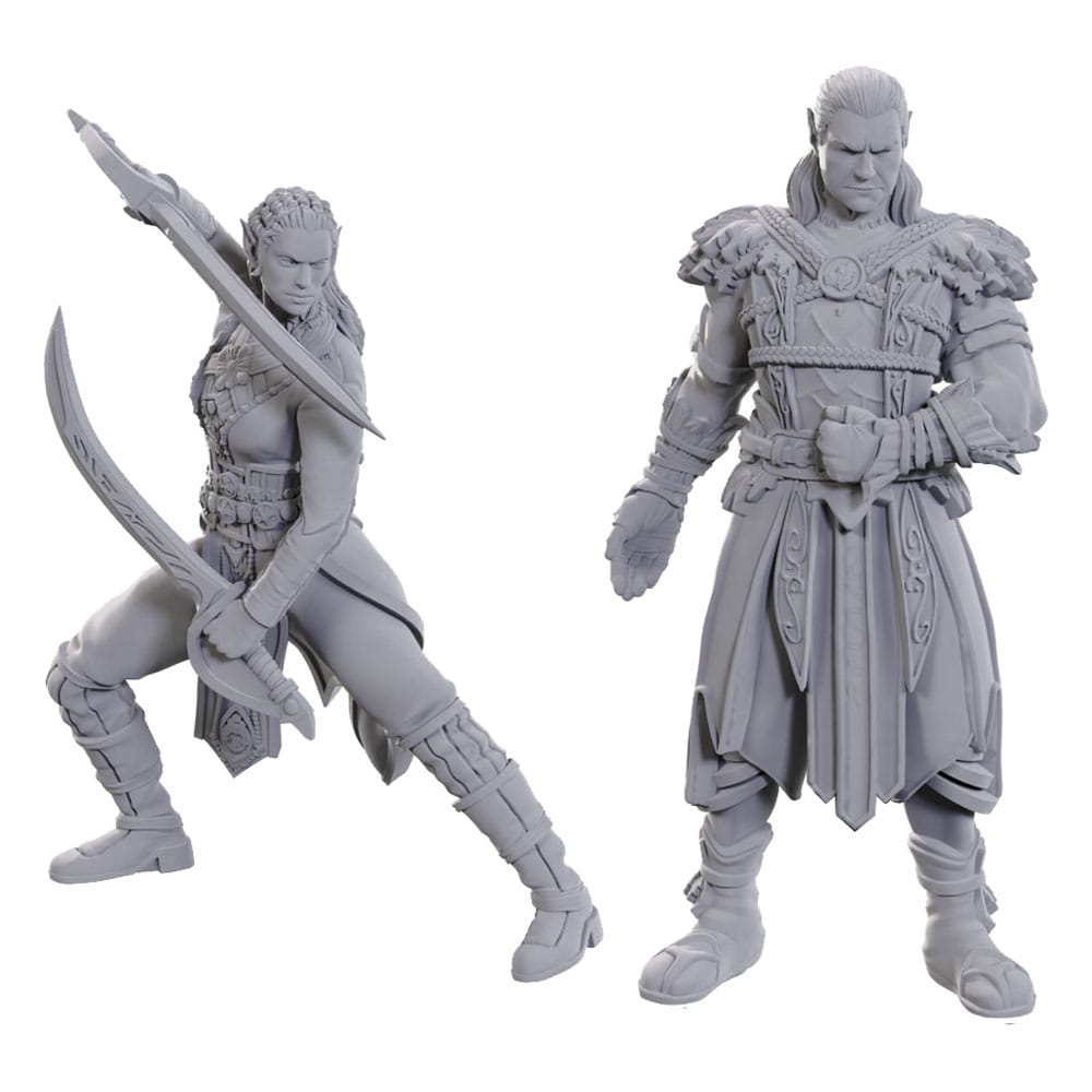 D&D Nolzur's Marvelous Miniatures Unpainted Miniature Jaheira & Halsin