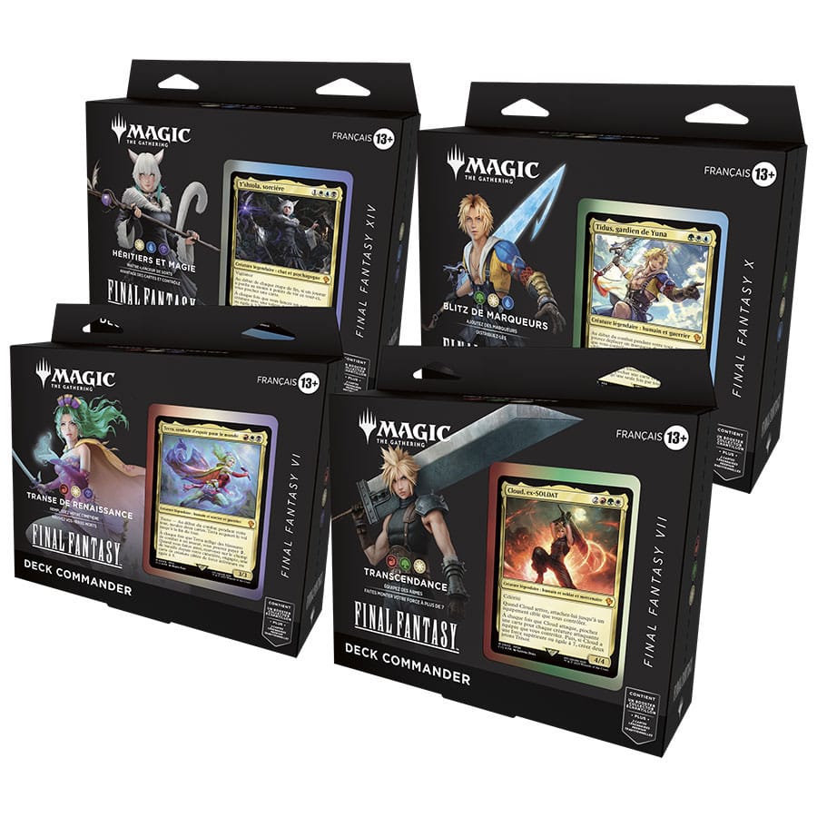 Magic the Gathering Final Fantasy Commander Decks Display (4) french