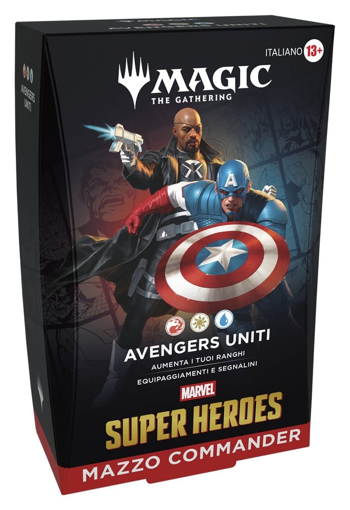 Magic the Gathering Marvel Super Heroes Commander Decks Case (4) Italian