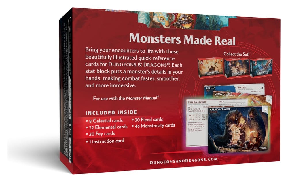 Dungeons & Dragons RPG Reference Cards: Monsters (Mystical and Menacing) *English Version*