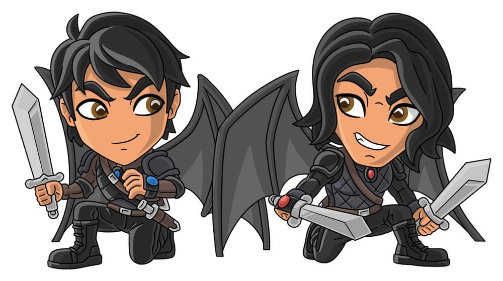 A Court of Thorns and Roses Vinyl Figure Azriel and Cassian 11 cm