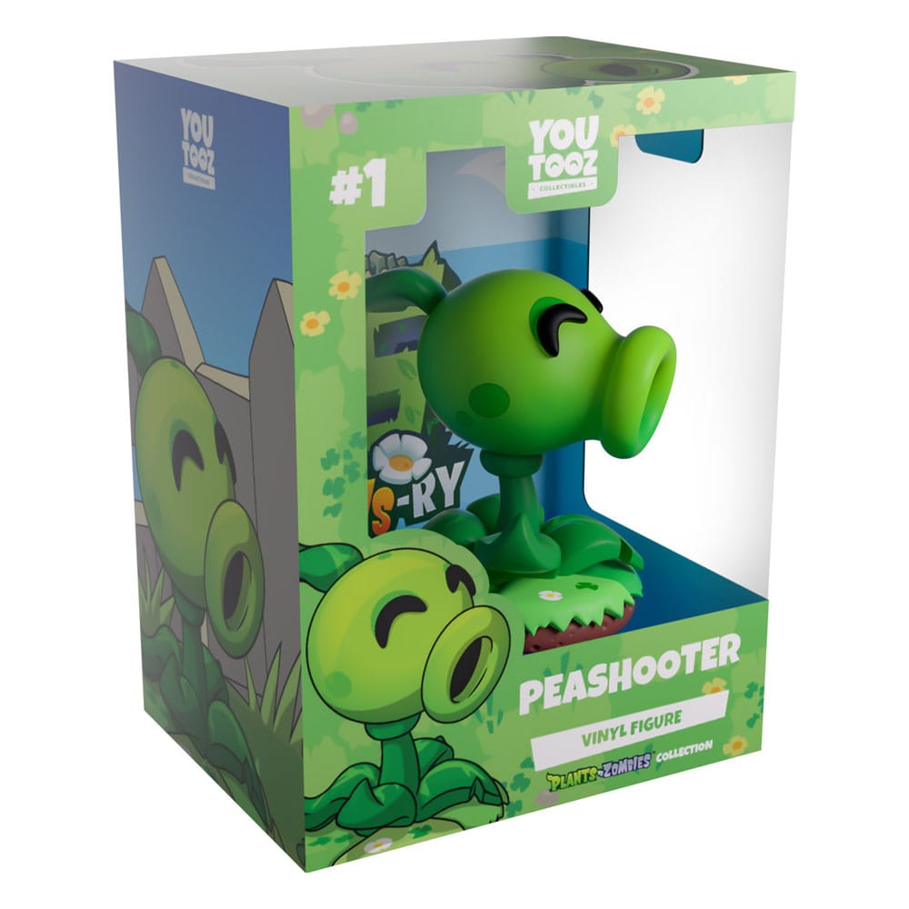plants vs zombies plastic figures Plants vs. Zombies Vinyl Figure Peashooter 9 cm