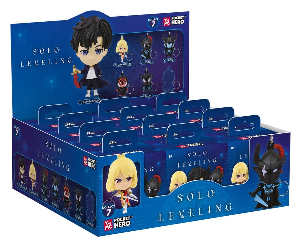 Solo Leveling Pocket Hero Keychain Series 1 Blind Box Display (12)