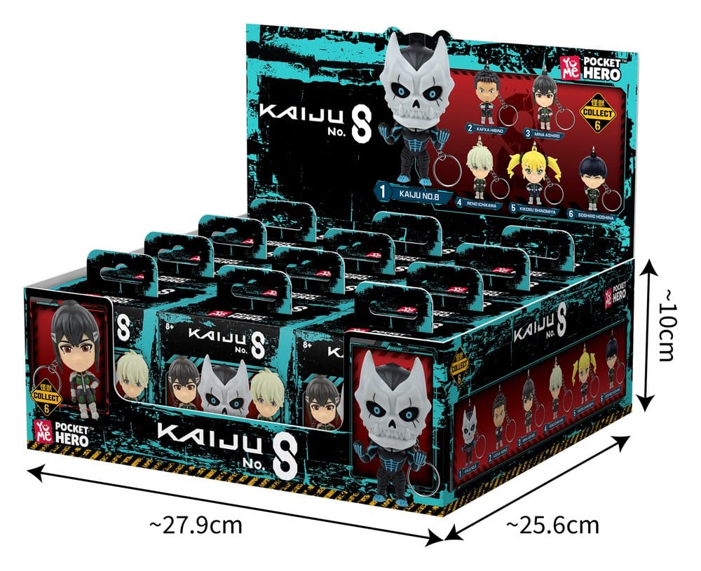 Kaiju No. 8 Pocket Hero Keychain Series 1 Blind Box Display (12)