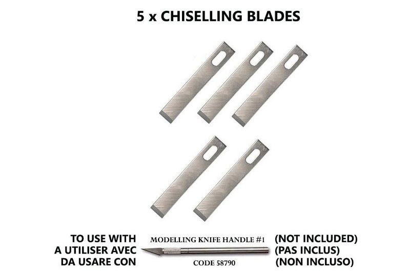 Vallejo CHISELLING BLADES (5) FOR NO.1 HANDLE - gundam-store.dk