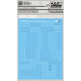 D.L Model Decal - C001 - 1/100 model general warning water sticker (white & gray)