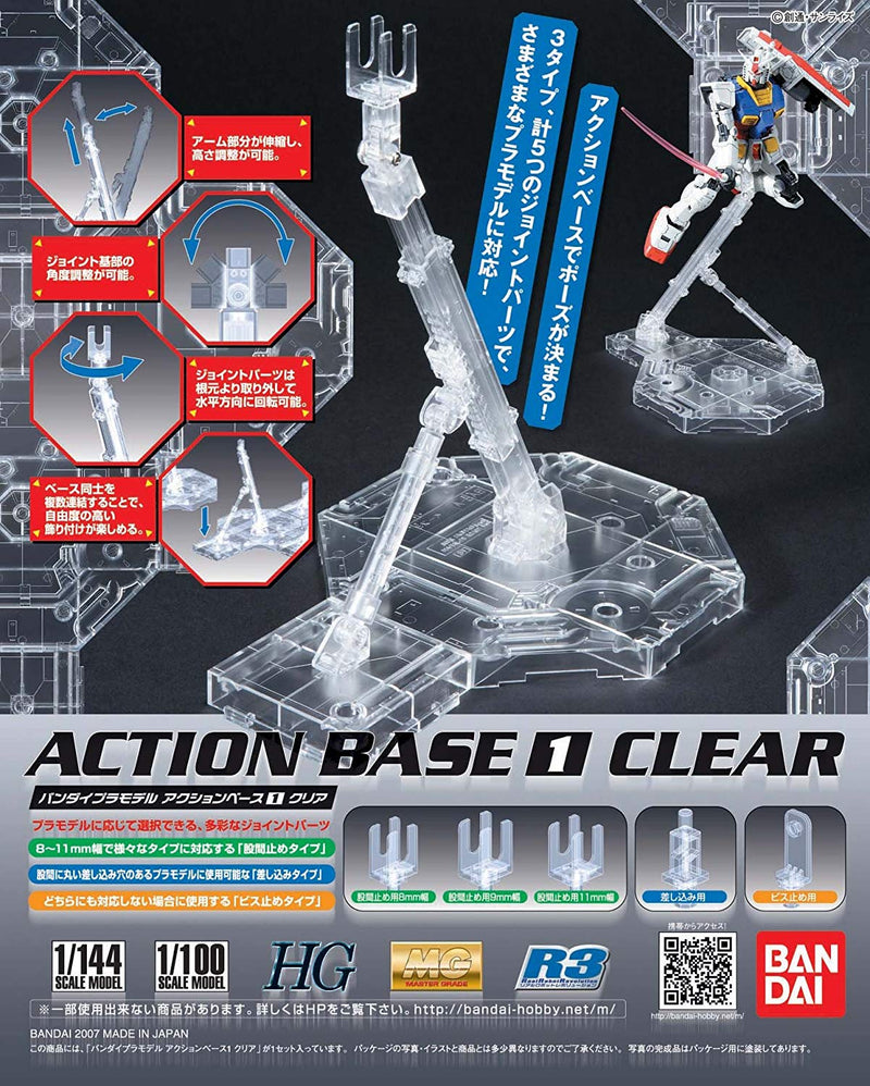 Gundam Action Base 1 Clear - gundam-store.dk