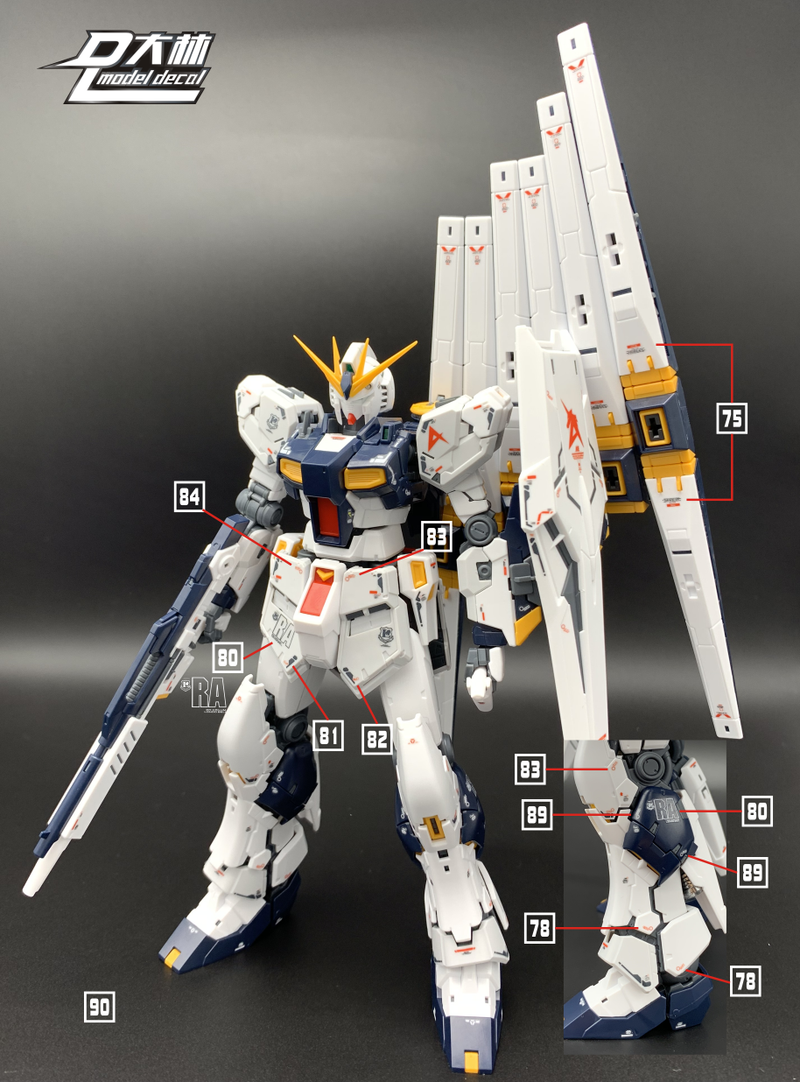D.L Model Decal - RG33 - RG RX-93 V Gundam Nu 1/144